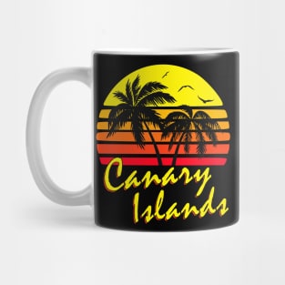 Canary Islands Retro Sunset Mug